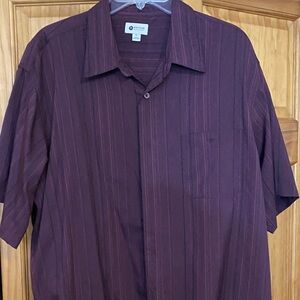 Haggar burgundy Button Down Shirt